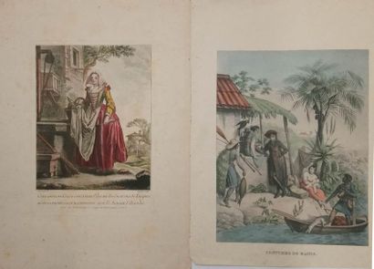 null COSTUME DE BAHIA (26 x 34 cm) et PAYSANNE DES ENVIRONS DE LUCQUES (d’après Greuze...