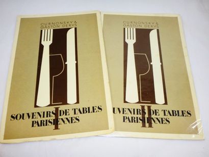 null CURNONSKY, Maurice et DERYS, Gaston. Souvenirs de tables parisiennes I & II...