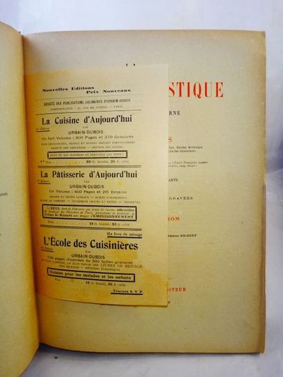 null DUBOIS, Urbain. La cuisine Artistique. Etudes de l'école Moderne. Paris, Flammarion,...