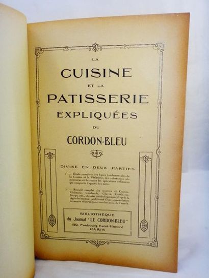 null BARTHELEMY. La cuisine et la patisserie expliquées du Cordon-Bleu. Paris, Bibliothèque...