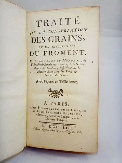 null DUHAMEL du MONCEAU, Henri-Louis. Traité de la conservation des grains, et en...