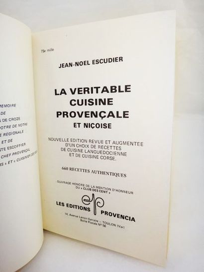null ESCUDIER, Jean Noël. La véritable cuisine Provençale et Niçoise. Toulon, Provencia,...