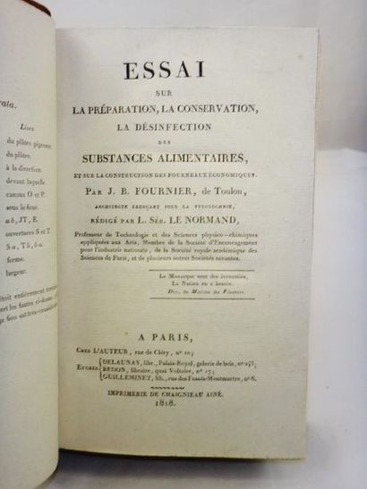 null FOURNIER, J.B. et Le NORMAND, L. Séb. Essai sur la préparation, la conservation,...