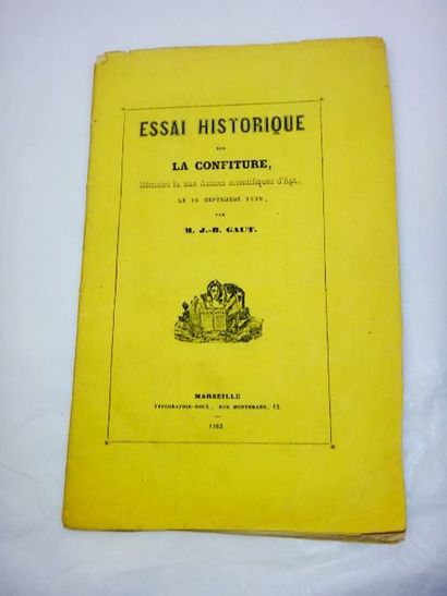 null GAUT, J.B. Essai historique sur la confiture, mémoire lu aux Assises scientifiques...