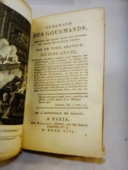 null GRIMOD de la REYNIERE, Alexandre-Balthazar-Laurent. Almanach des Gourmands servant...