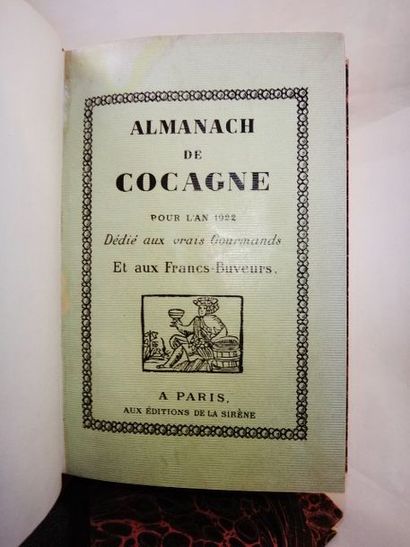 null GUEGAN, Bertrand. Almanach de Cocagne 1920-1921-1922. Paris, Editions de la...