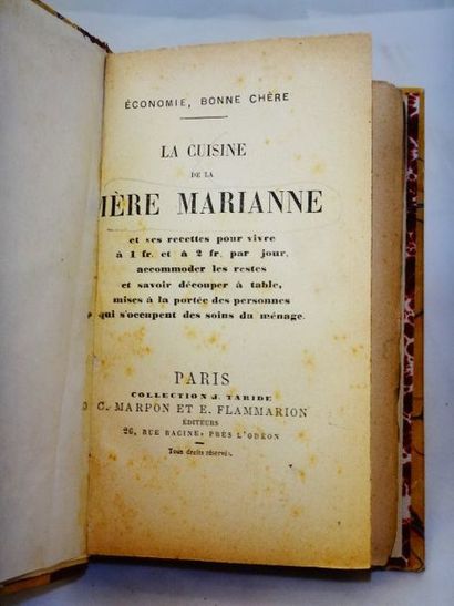 null MARIANNE. La Cuisine de la Mère Marianne, Economie, Bonne Chère. Paris, Taride,...