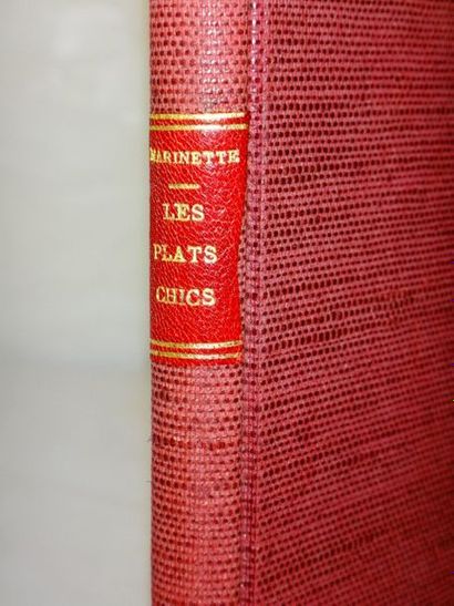 null Marinette. Les Plats chics. Paris, Chamuel, 1894. In-16, bradel, toile brun-rouge...