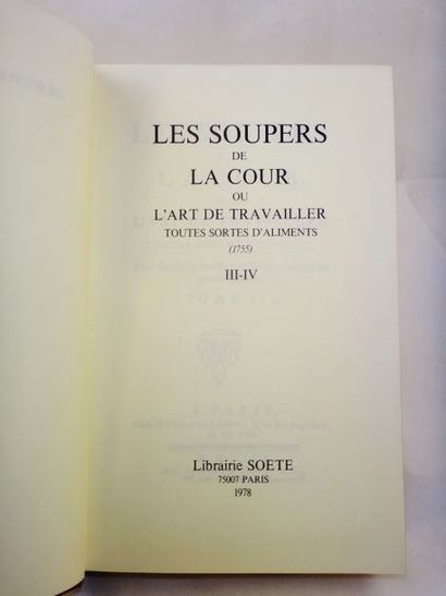 null MENON. Les Soupers de la Cour Paris, Soète, 1978. Réimpression de l'édition...