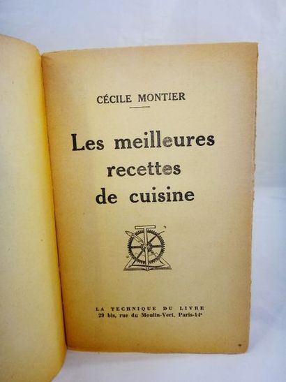 null MONTIER, Cécile. Les Meilleures Recettes de cuisine. Paris, la Technique du...