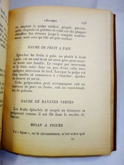 null QUERILLAC, A. Cuisine coloniale. Les bonnes recettes de Chloé Mondésir. Paris,...