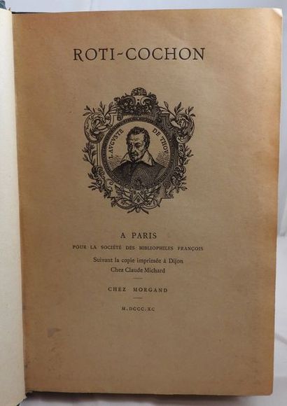 null ROTI-COCHON. ROTI-COCHON Paris, Pour la Société des Bibliophiles François, suivant...