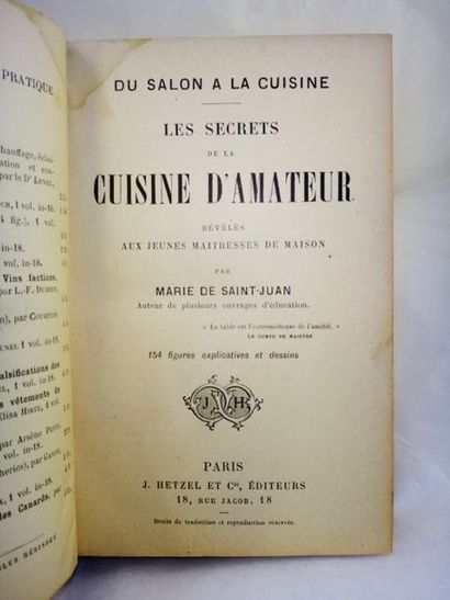 null SAINT-JUAN, Marie de. Du Salon à la Cuisine. Les Secrets de la CUISINE d'AMATEUR...