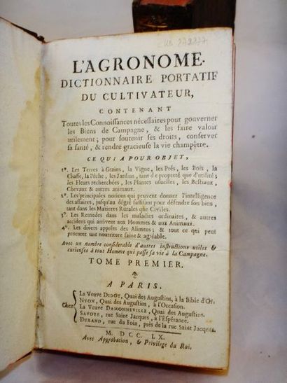 null ALLETZ, Pons-Augustin. L'Agronome, Dictionnaire portatif du cultivateur contenant...