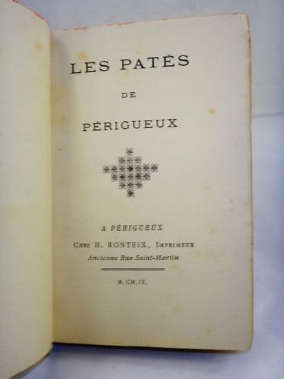 null TOMBELLE, F. de la. Les Pâtés de Périgueux. Réunion de 4 monographies dans un...