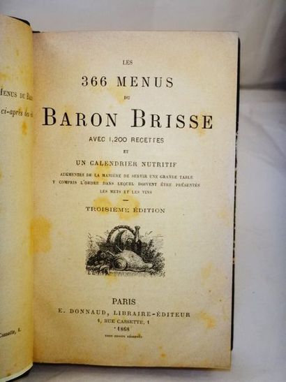 null BRISSE, Léon. Les 366 Menus du Baron Brisse avec 1200 recettes et un calendrier...