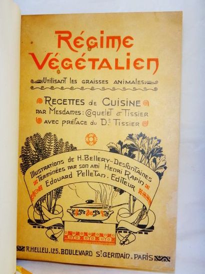 null COQUELET et TISSIER. Régime Végétalien utilisant les Graisses Animales. Paris,...