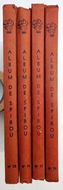 null * JOURNAL DE SPIROU

Ensemble de 4 reliures du journal de Spirou (75 à 78),...