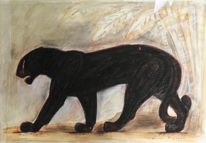 null Jean Royer (1920-2011)

Panthère noire marchant

Aquarelle, gouache et crayon...