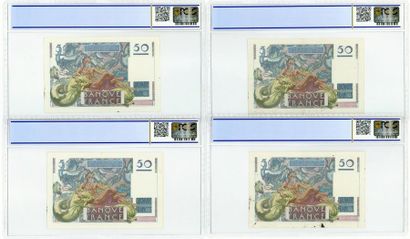null 50 Francs Le Verrier


Ensemble de 4 billets gradés 45 et 40 PCGS 1946, se suivant,...