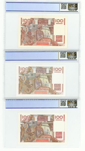 null 100 Francs Jeune Paysan type 1945


Ensemble de 3 billets gradés entre 50 et...