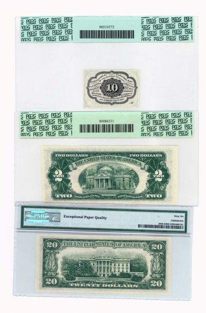 null USA


Ensemble comprenant 5 billets, 20 $ New Orleans Canal Bank (PCGS 65),...