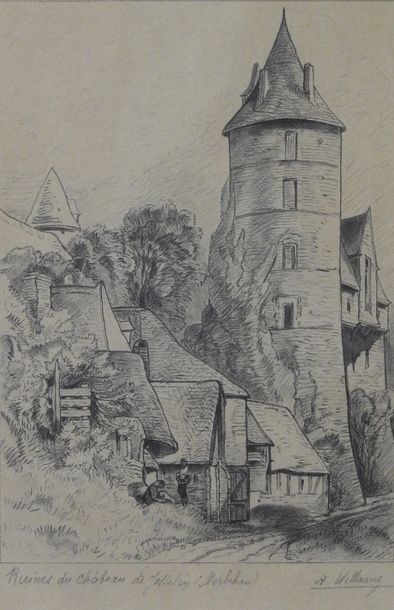A. Willame Ruine du château de Josselin (Morbihan)...