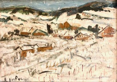 Roland Dubuc (1924-1998) Paysage hivernal...
