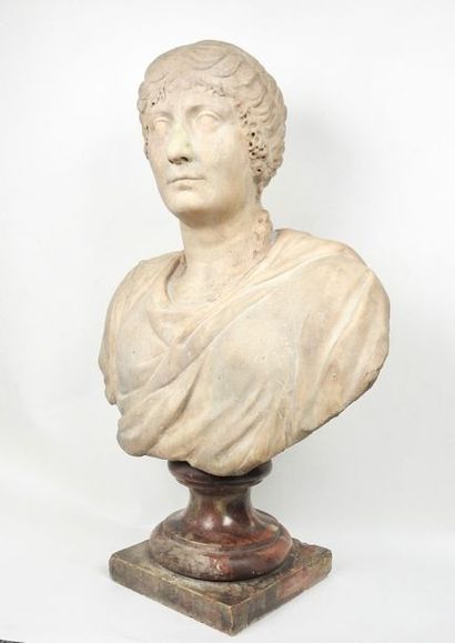 null Beau et important portrait d’Agrippine l’Ancienne, 14 av J. C. -33 ap J. C....