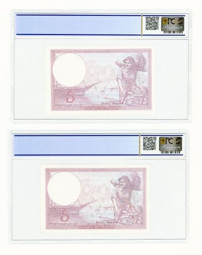 null 5 Francs Violet type 1917 modifié


Ensemble de 10 billets gradés entre 45 et...