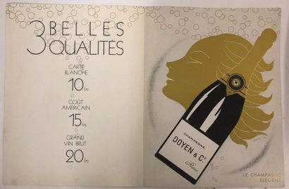 null DARCY. Plaquette Nicolas pour le Champagne 1934.

2 feuillets. Imp. Draeger....