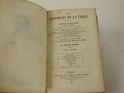 null AMERO, Justin. Les Classiques de la Table.

Paris, Firmin Didot, 1855. Nouvelle...