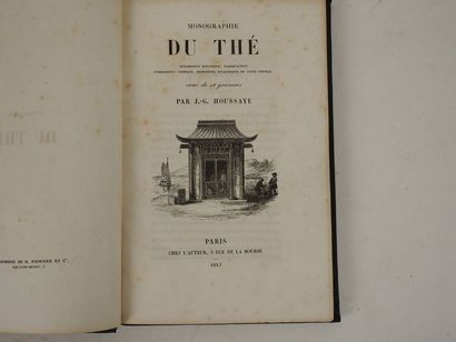 null HOUSSAYE, G. Monographie du Thé. Description botanique, torréfaction, composition...