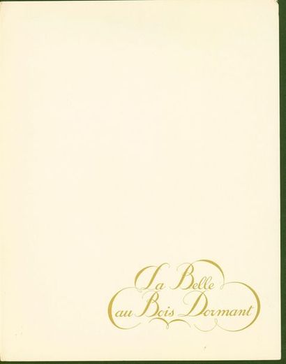 null IRIBE, Paul. Plaquette Nicolas "La Belle au Bois Dormant".

2 feuillets. Imp....
