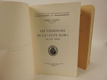 null LAURENT, Robert. Les Vignerons de la “Côte d'Or” au XIXè siècle.

Paris, Les...