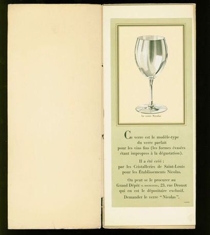 null NICOLAS (Établissements). Listes des grands Vins fins. Année 1928.

Second catalogue...