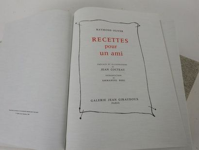 null OLIVER, Raymond et COCTEAU, Jean. Recettes pour un Ami. Préface et illustrations...