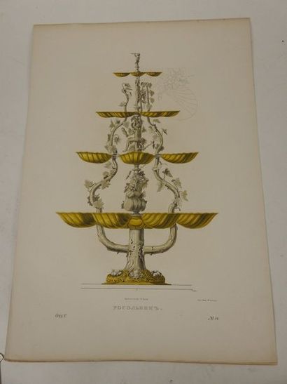null Orfèvrerie Russe. 

2 lithographies en couleurs du 19 ème siècle. 52 x 37 cm....