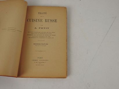 null PETIT, Alphonse. Traité de la Cuisine Russe.

Paris, Dupont, 1928, 2ème éd.,...