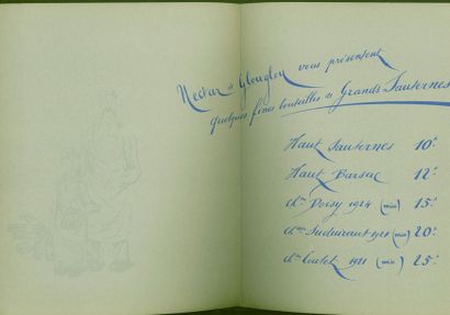 null Plaquette Nicolas "Sauternes" 1933.

2 feuillets. Imp. Draeger. 31 x 23 cm 

Etat...