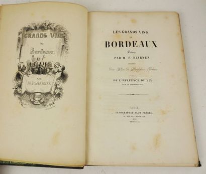 null BIARNEZ, M.P. Les Grands Vins de Bordeaux. Poème par M.P. Biarnez précédé d'une...