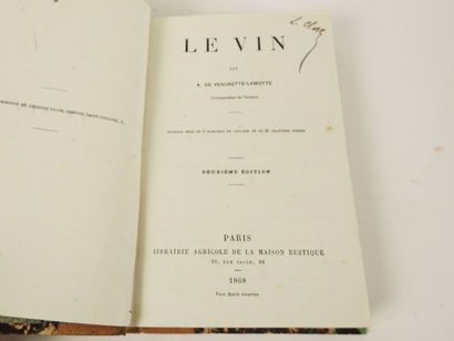 null VERGNETTE-LAMOTTE, A. de. Le Vin.

Paris, Librairie Agricole de la Maison Rustique,...
