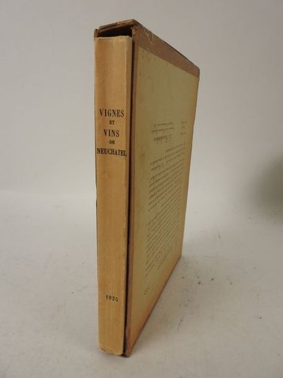 null Vignes et Vins de Neuchâtel.

Neuchatel, Paul Attinger, 1935. In-4, broché de...