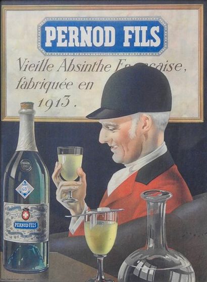 null Wilquin 

Affiche Pernod Fils Absinthe 

Paris Imp. 

1913 

Etat B+

Cadre