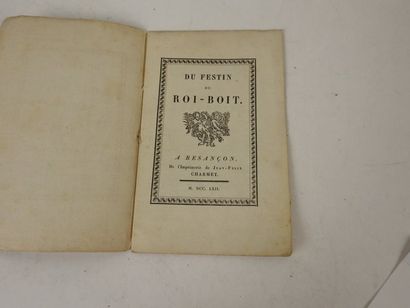 null BULLET, Abbé J.-B. Du Festin du Roi-Boit. 

Jean-Félix Charmet, 1762. Plaquette...