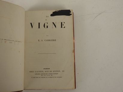 null CARRIÈRE, E.E. La Vigne.

Paris, chez l'Auteur, sans date (1865). In-12, demi-basane...