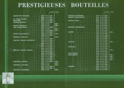 null CASSANDRE. Plaquette Nicolas " Prestigieuses Bouteilles" 1929.

2 feuillets....