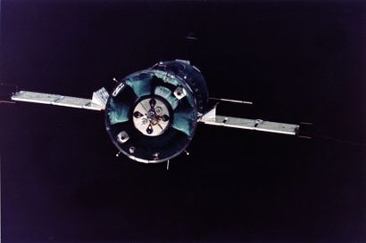 null Nasa. Belle vue du vaisseau spatial soviétique Soyouz lors de sa rencontre historique...