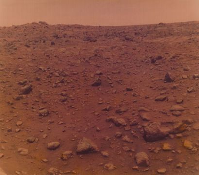 null Nasa. Mission Viking. Une des premières photographie des la planète MARS qui...