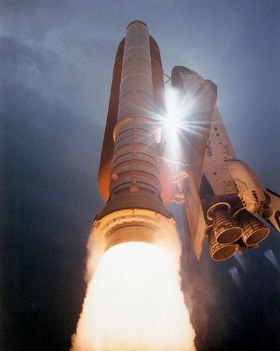null Nasa. Lancement de la navette spatiale Atlantis (Mission STS-43) le 2 août 1991....